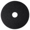 Low-speed High Productivity Floor Pads 7300, 12" Diameter, Black, 5/carton