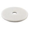 Polishing Floor Pads, 13" Diameter, White, 5/carton