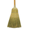 100% Corn Brooms, 60" Overall Length, Natural, 6/carton