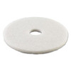 Polishing Floor Pads, 15" Diameter, White, 5/carton