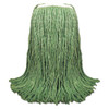 Cut-end Yarn Mop Head, Green, 1 1/4" Headband, 12/carton