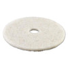 Natural Burnishing Floor Pads, 21" Diameter, White, 5/carton