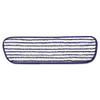 Microfiber Finish Pad, 18 X 5.5, Blue/white, 6/box