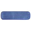 Microfiber Wet Room Pad, Split Nylon/polyester Blend, 18", Blue, 12/carton