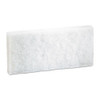 Light Duty Scour Pad, 4.63  X 10, White, 20/carton