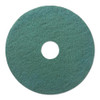Burnishing Floor Pads, 20" Diameter, Aqua, 5/carton