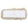 Industrial Dust Mop Head, Hygrade Cotton, 18w X 5d, White