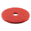 Buffing Floor Pads, 14" Diameter, Red, 5/carton