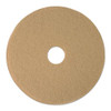 Burnishing Floor Pads, 19" Diameter, Tan, 5/carton