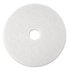 Polishing Floor Pads, 19" Diameter, White, 5/carton