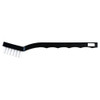 Flo-pac Utility Toothbrush Style Maintenance Brush, White Nylon Bristles, 7.25" Brush, 7" Black Polypropylene Handle