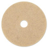 Natural Hog Hair Burnishing Floor Pads, 17" Diameter, Tan, 5/carton