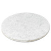Natural Burnishing Floor Pads, 20" Diameter, White, 5/carton
