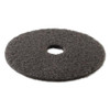 High Performance Stripping Floor Pads, 17" Diameter, Black, 5/carton