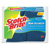 Non-scratch Multi-purpose Scrub Sponge, 4.4 X 2.6, 0.8" Thick, Blue, 6/pack