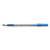 Round Stic Grip Xtra Comfort Ballpoint Pen, Easy-glide, Stick, Medium 1.2 Mm, Blue Ink, Gray/blue Barrel, Dozen