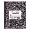 Marble Cover Composition Book, Wide/legal Rule, Black Marble Cover, 8.5 X 7, 36 Sheets