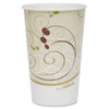 Symphony Design Wax-coated Paper Cold Cup, 16 Oz,  Beige/white, 50/sleeve, 20 Sleeves/carton