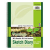 Ecology Sketch Diary, Green Cover, 11 X 8.5, 60 Lb Text Paper Stock, 70 Sheets
