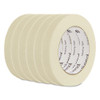 Removable General-purpose Masking Tape, 3" Core, 18 Mm X 54.8 M, Beige, 6/pack