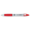 Z-grip Max Ballpoint Pen, Retractable, Medium 1 Mm, Red Ink, Silver Barrel, 12/pack