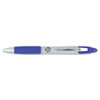 Z-grip Max Ballpoint Pen, Retractable, Medium 1 Mm, Blue Ink, Silver Barrel, 12/pack