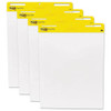 Vertical-orientation Self-stick Easel Pad Value Pack, Unruled, 25 X 30, White, 30 Sheets, 4/carton