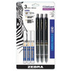 Delguard Mechanical Pencil, 0.5 Mm, Hb (#2.5), Black Lead, Black Barrel, 3/pack