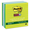 Recycled Notes In Oasis Collection Colors, Note Ruled, 4" X 4", 90 Sheets/pad, 6 Pads/pack