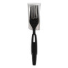 Smartstock Wrapped Heavy-weight Cutlery Refill, Fork, Black, 960/carton