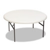 Indestructable Classic Folding Table, Round Top, 200 Lb Capacity, 60" Diameter X 29h, Platinum