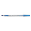 Round Stic Grip Xtra Comfort Ballpoint Pen, Stick, Fine 0.8 Mm, Blue Ink, Gray/blue Barrel, Dozen