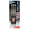 Energel Pro Gel Pen, Retractable, Medium 0.7 Mm, Black Ink, Black Barrel, 3/pack
