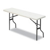Indestructable Classic Folding Table, Rectangular Top, 250 Lb Capacity, 60w X 18d X 29h, Platinum