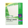 Permanent Trueblock File Folder Labels With Sure Feed Technology, 0.66 X 3.44, White, 30/sheet, 50 Sheets/box - AVE5866