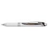 Energel Rtx Gel Pen, Retractable, Medium 0.7 Mm, Black Ink, White/black Barrel
