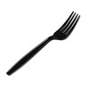 Plastic Cutlery, Heavyweight Forks, Black, 1,000/carton