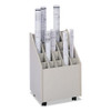 Laminate Mobile Roll Files, 20 Compartments, 15.25w X 13.25d X 23.25h, Putty