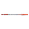 Round Stic Grip Xtra Comfort Ballpoint Pen, Easy-glide, Stick, Medium 1.2 Mm, Red Ink, Gray/red Barrel, Dozen