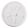 Plastic Lids For Foam Cups, Bowls And Containers, Vented, Fits 6-14 Oz, White, 100/pack, 10 Packs/carton