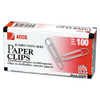Paper Clips, Jumbo, Nonskid, Silver, 100 Clips/box, 10 Boxes/pack
