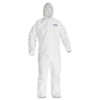 A30 Elastic-back And Cuff Hooded Coveralls, 2x-large, White, 25/carton