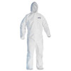 A30 Elastic-back And Cuff Hooded Coveralls, X-large, White, 25/carton