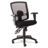Alera Etros Series Mesh Mid-back Petite Multifunction Chair, Supports Up To 275 Lb, 17.16" To 20.86" Seat Height, Black