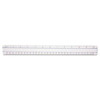 12" Magnifying Ruler, Standard/metric, Plastic, Clear
