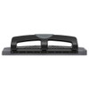 12-sheet Smarttouch Three-hole Punch, 9/32" Holes, Black/gray