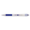 F-301 Ballpoint Pen, Retractable, Fine 0.7 Mm, Blue Ink, Stainless Steel/blue Barrel
