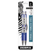 F-301 Ballpoint Pen, Retractable, Fine 0.7 Mm, Blue Ink, Stainless Steel/blue Barrel, 2/pack