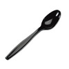 Plastic Cutlery, Heavyweight Teaspoons, Black, 1,000/carton