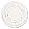 Plastic Portion Cup Lid, Fits 1.5 Oz To 2.5 Oz Cups, Clear, 100/pack, 24 Packs/carton
